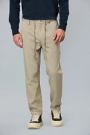 LOFA Men’s grey Comfort Fit Cotton-Tencel Trousers Front View