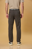 Back view of LOFA grey straight fit formal trousers – clean seams, tailored back pockets, and premium stretch fabric.