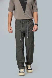 Comfort Fit Dark Grey Smart Pants