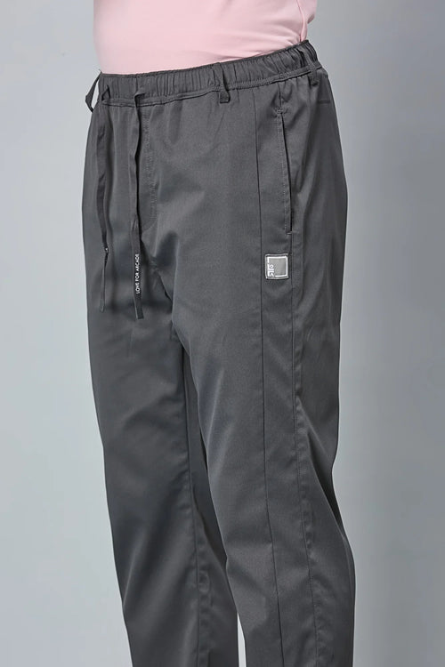 Waist String Detail on LOFA Men’s Dark Grey Comfort Fit Stretchable Activewear Trousers