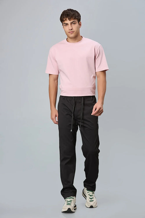 LOFA Men’s black Comfort Fit Polyester Activewear Trousers Styled Full Outfit