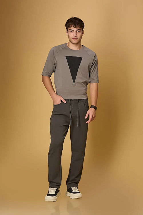 LOFA Men’s grey Relaxed Fit Trousers Styled Full Outfit – Everyday Look