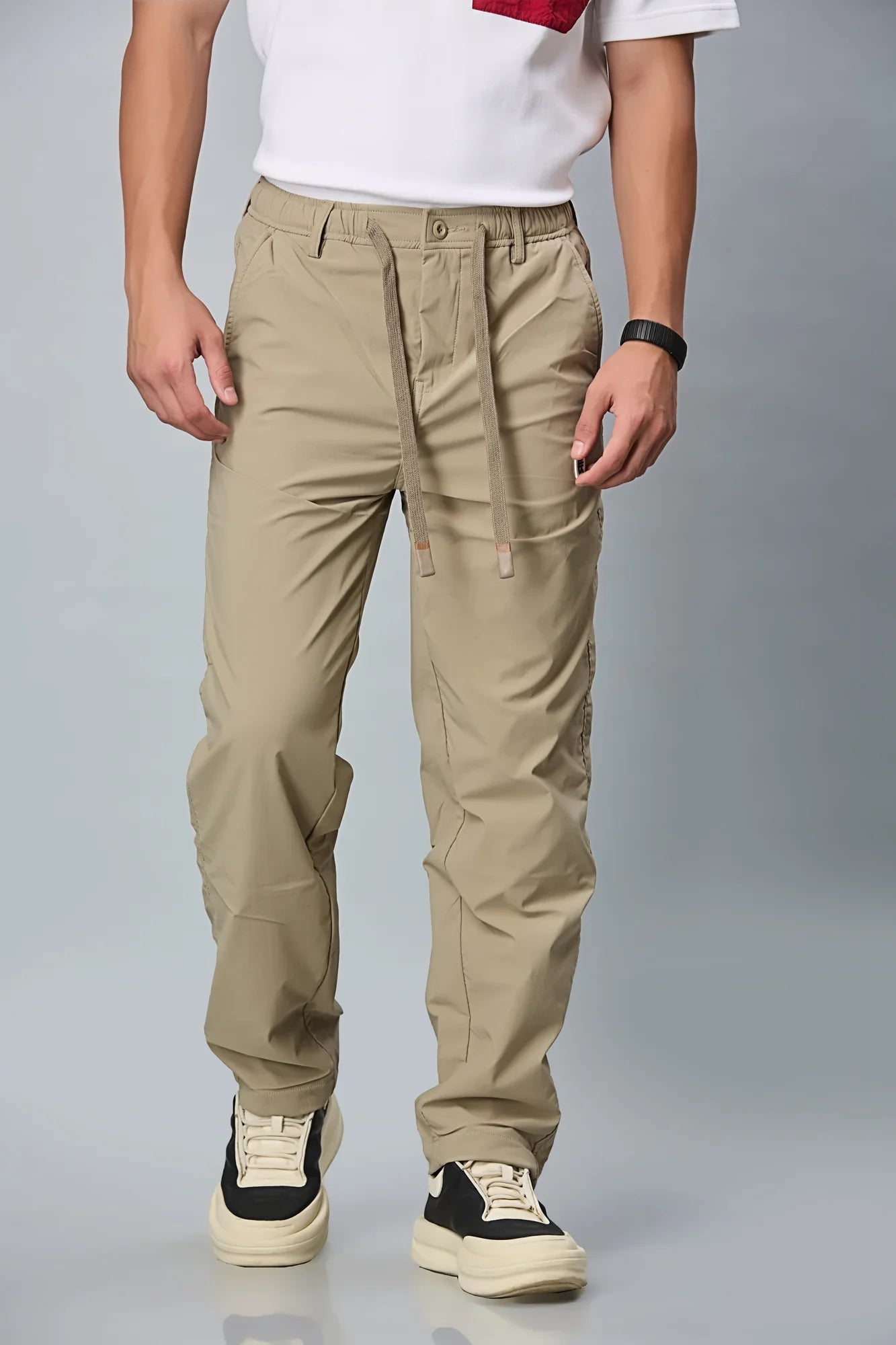 Comfort Fit Khaki Smart Pants