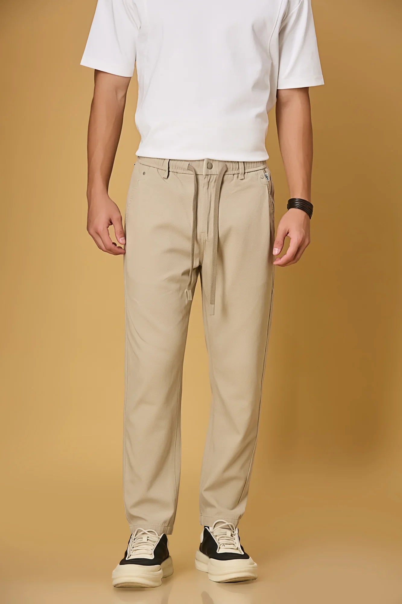 Comfort Fit Light Khaki Trousers