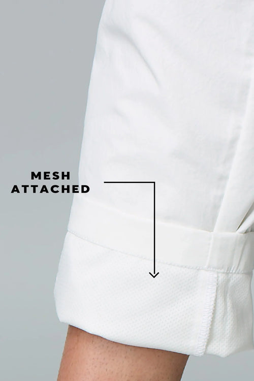 Net Lining and Waist String Detail on LOFA Men’s Cream Comfort Fit Trousers