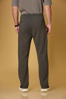 Back View of LOFA Men’s grey 4-Way Stretch Trousers – Casual Comfort Wear