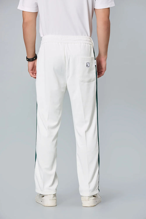 Back view of LOFA straight-fit men’s active pants – clean silhouette with wrinkle-resistant fabric.