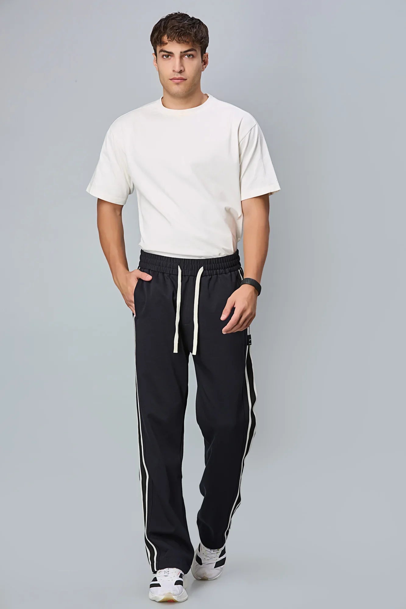 LOFA dark blue Baggy Fit Active Pants – Perfect for Outdoor & Everyday Wear