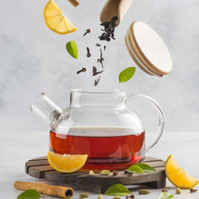 将图片加载到图库查看器，Glass Teapot Kettle with Infuser
