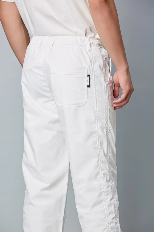 Net Lining and Waist String Detail on LOFA Men’s White Comfort Fit Trousers