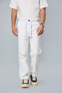Comfort Fit White Smart Pants